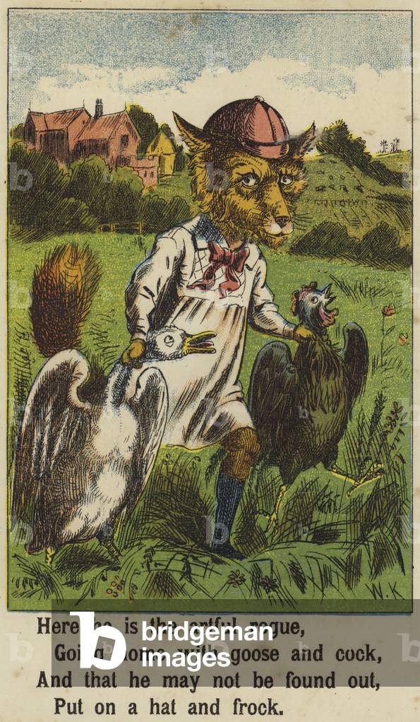 Squire Bull and the Fox (colour litho)