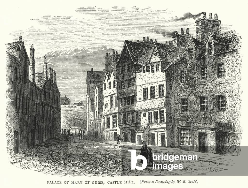 Palace of Mary of Guise, Castle Hill (engraving)