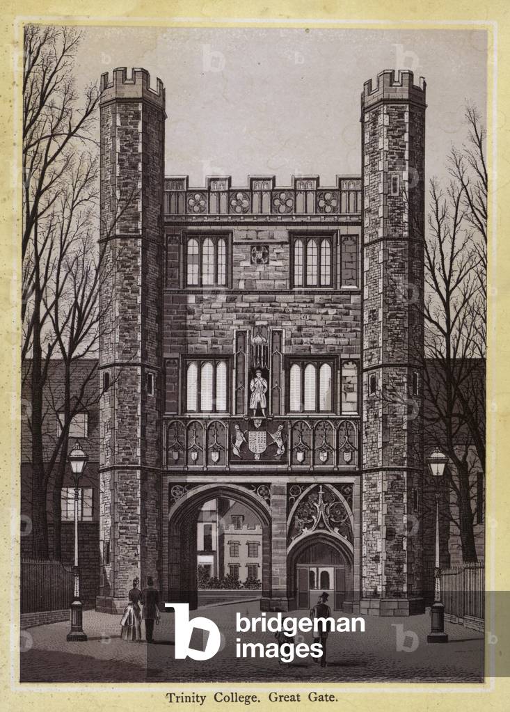 Cambridge: Trinity College, Great Gate (litho)