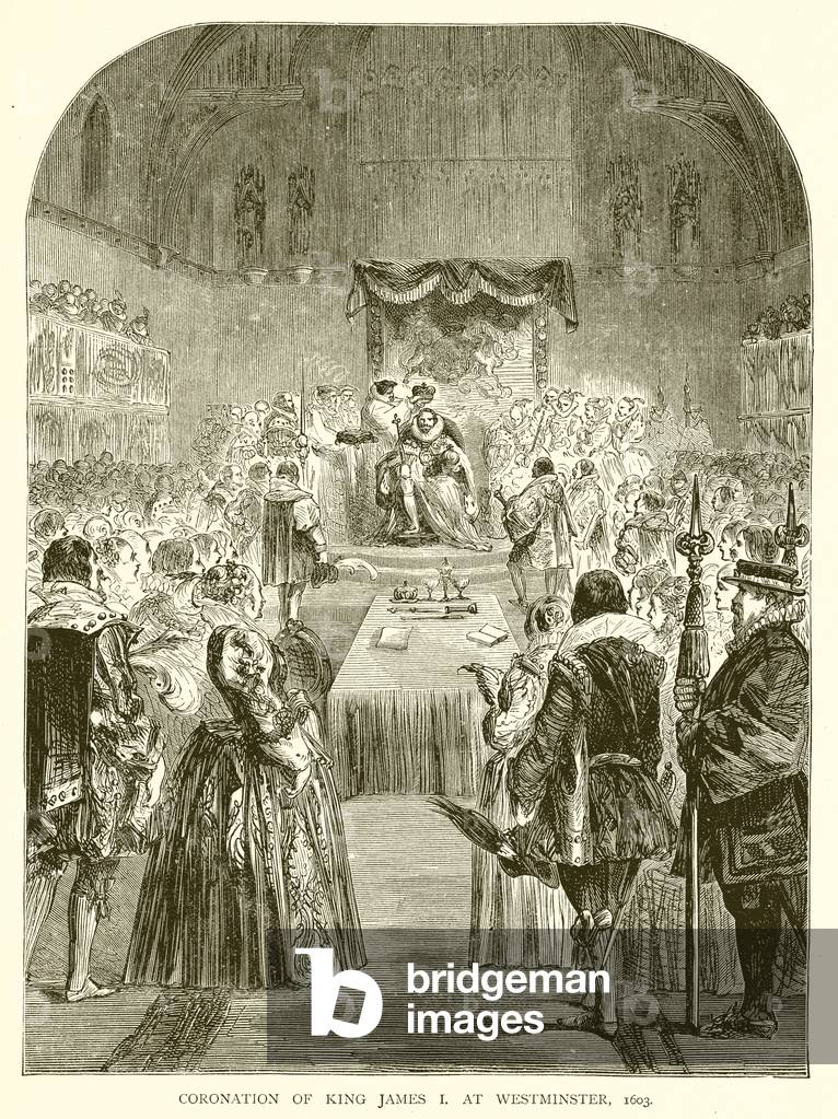 Coronation of King James I at Westminster, 1603 (engraving)