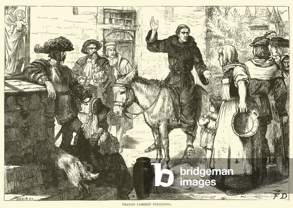 Francis Lambert preaching (engraving)