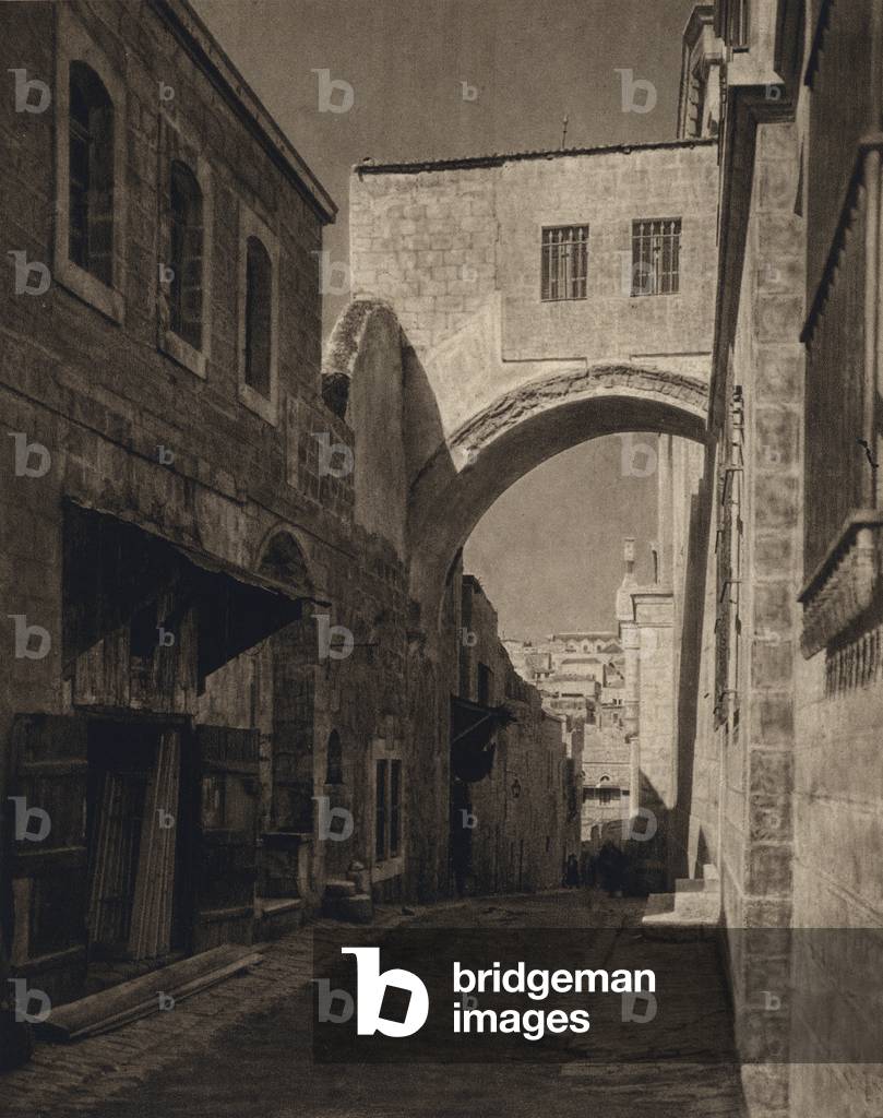 Jerusalem, Ecce Homo-Arch (b/w photo)