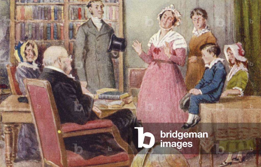Illustration for The Story Of Little Dombey (colour litho)