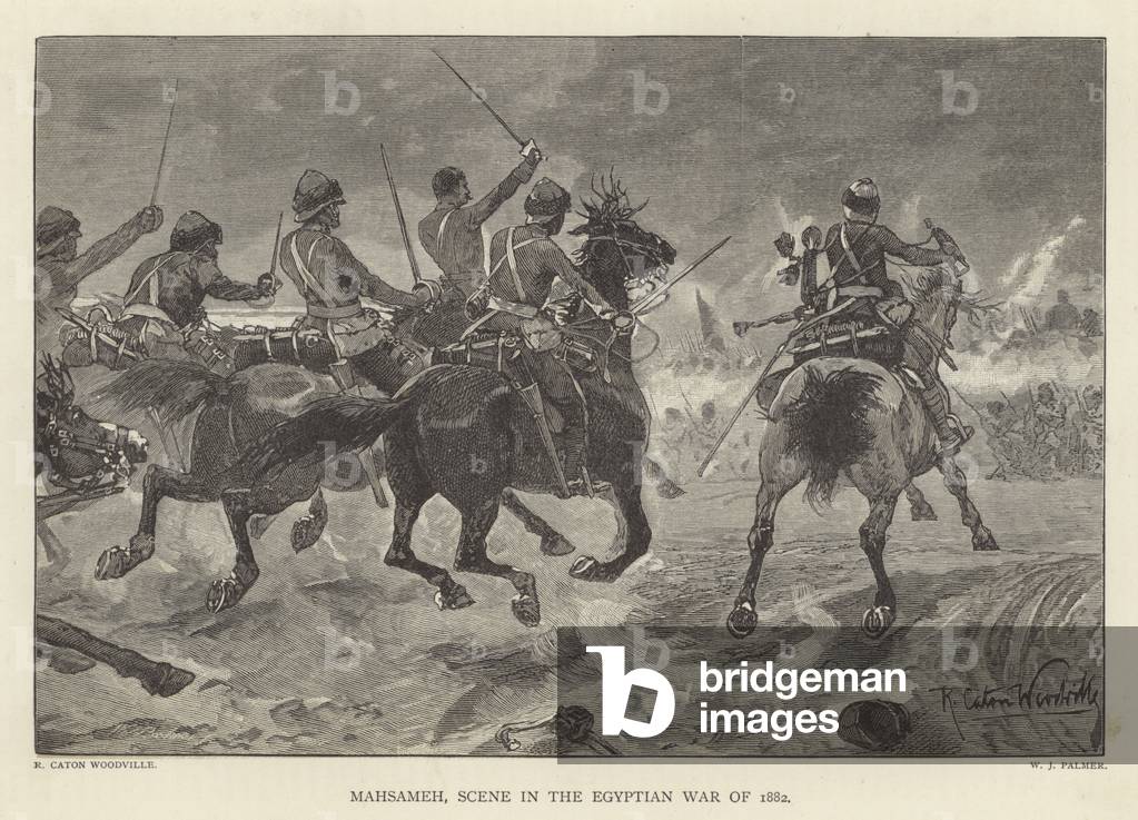 Mahsameh, scene in the Egyptian War of 1882 (engraving)