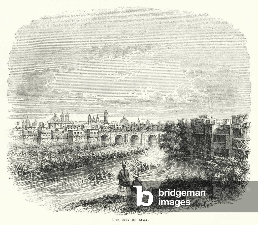 The city of Lima (engraving)