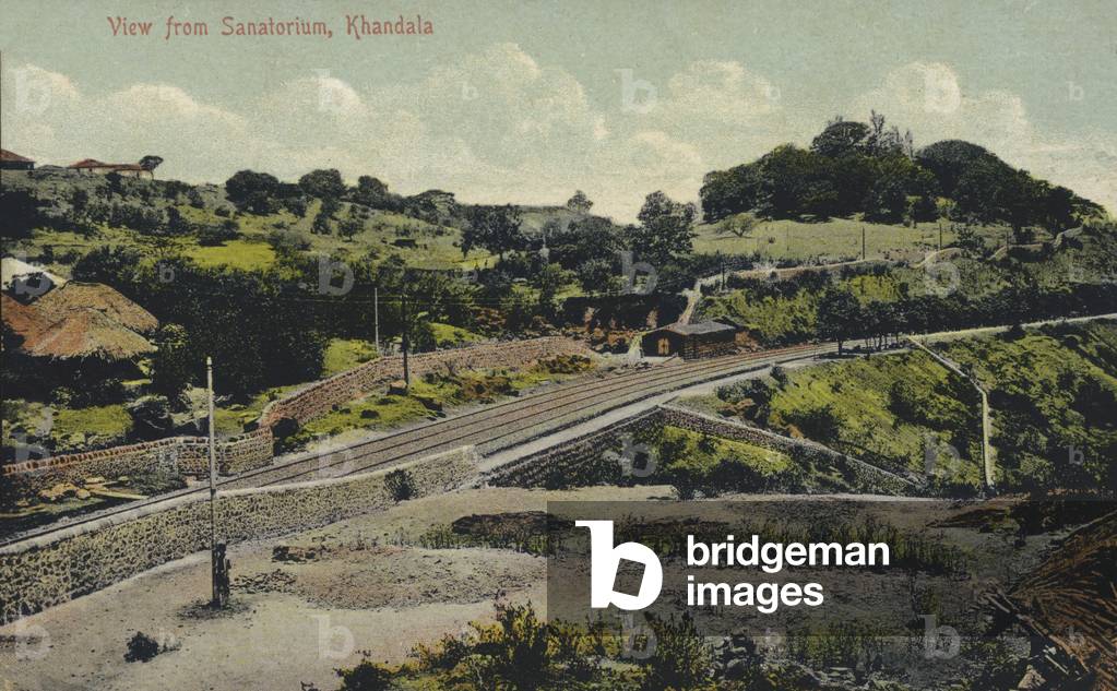 View from the Sanatorium, Khandala, India (colour photo)