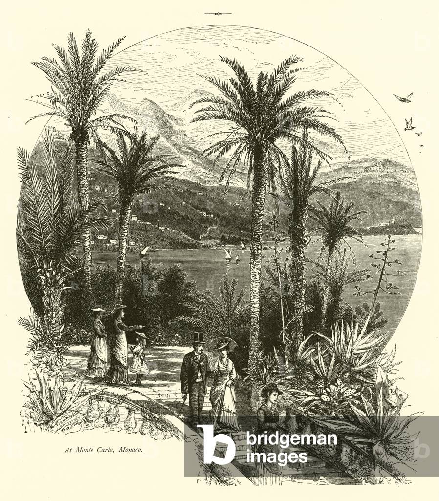 At Monte Carlo, Monaco (engraving)