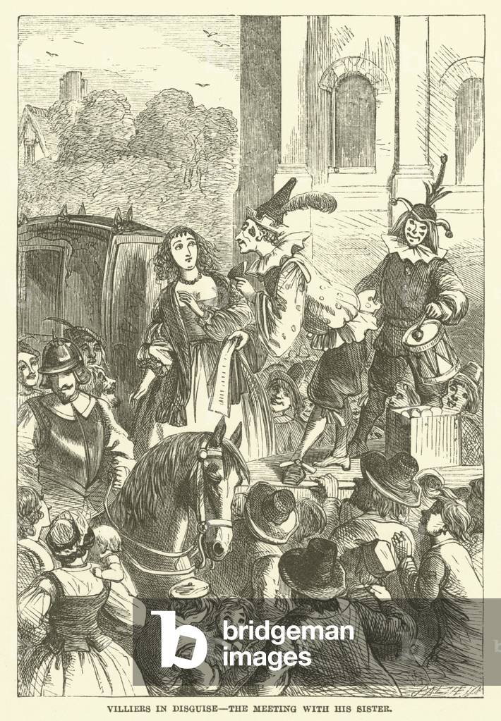 Villiers in Disguise - the Meeting with His Sister (engraving)