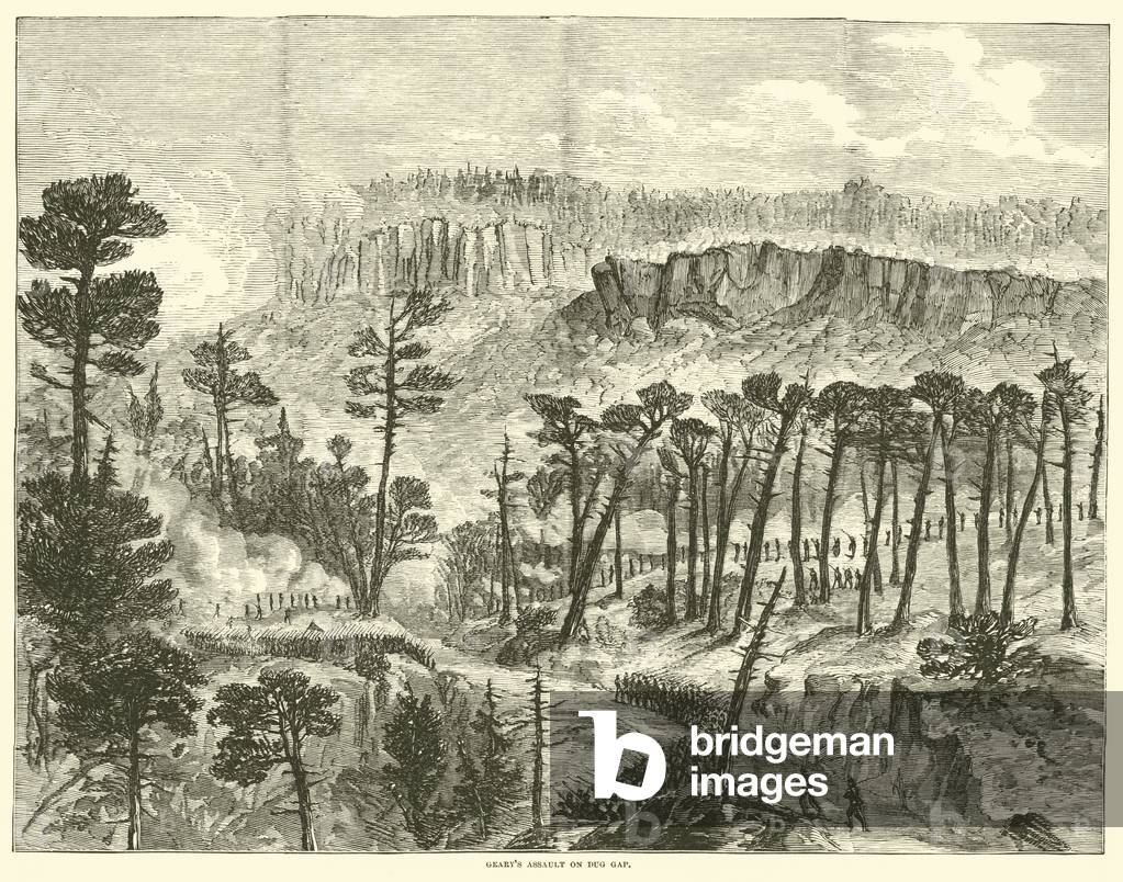 Geary's assault on Dug Gap, May 1864 (engraving)