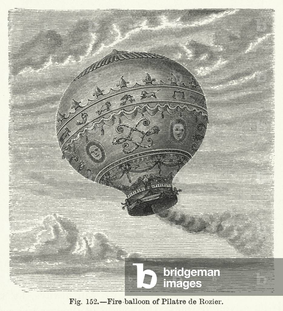 Fire-balloon of Pilatre de Rozier (engraving)