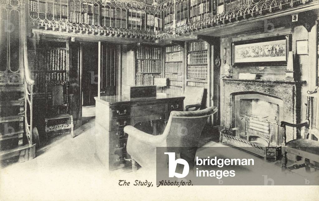 The study, Abbotsford (b/w photo)