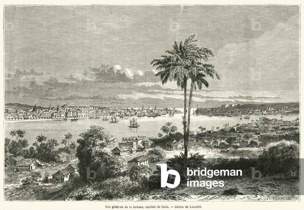 Vue generale de la Havane, capitale de Cuba (engraving)
