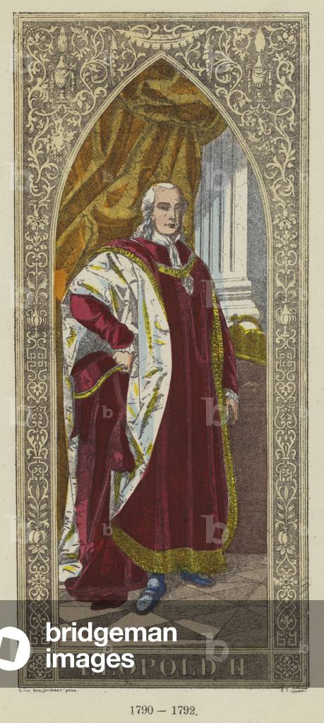 Leopold II, 1790-1792 (coloured engraving)