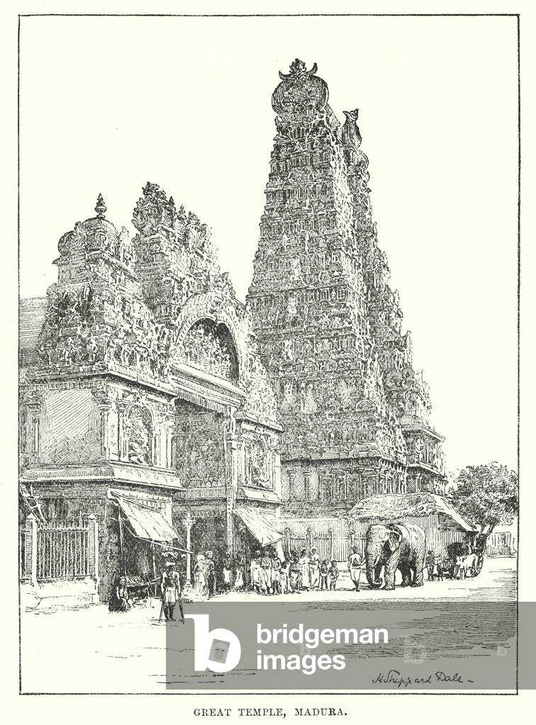 India: Great Temple, Madura (engraving)