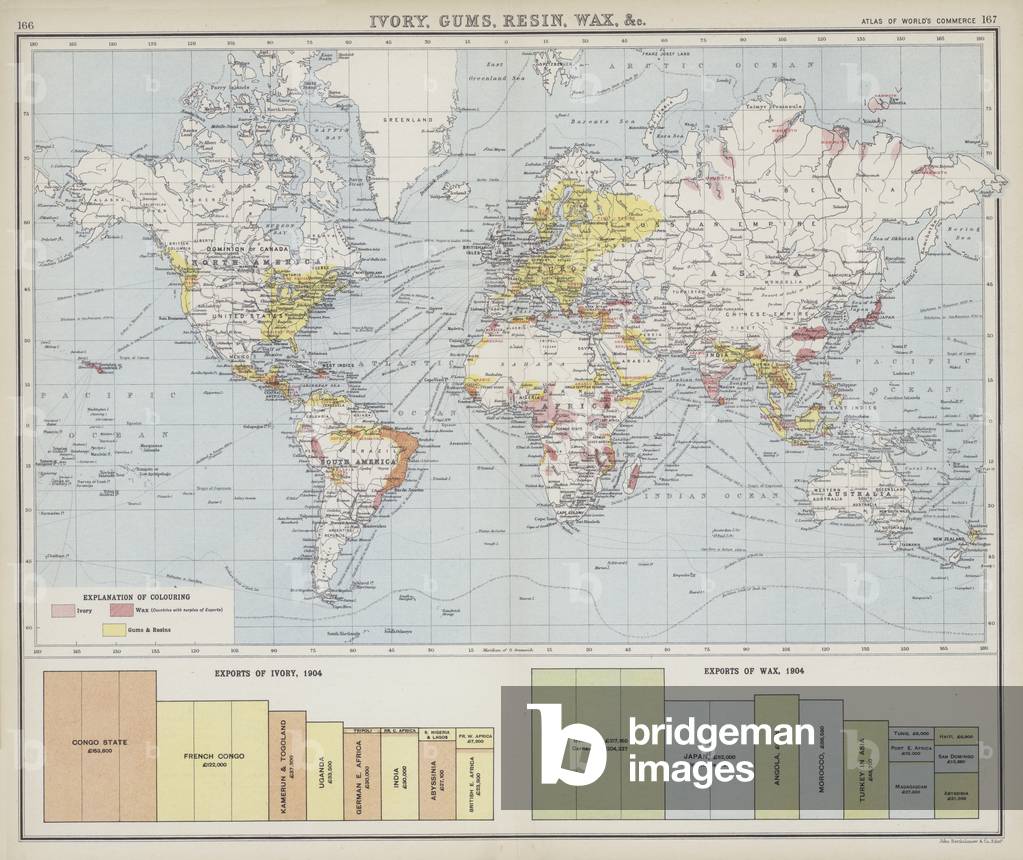 Ivory, gums, resin and wax etc (colour litho)