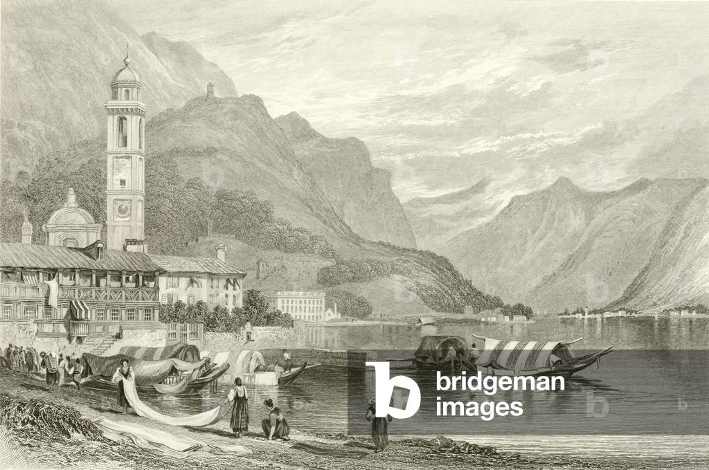 The Lake of Como, Italy (engraving)