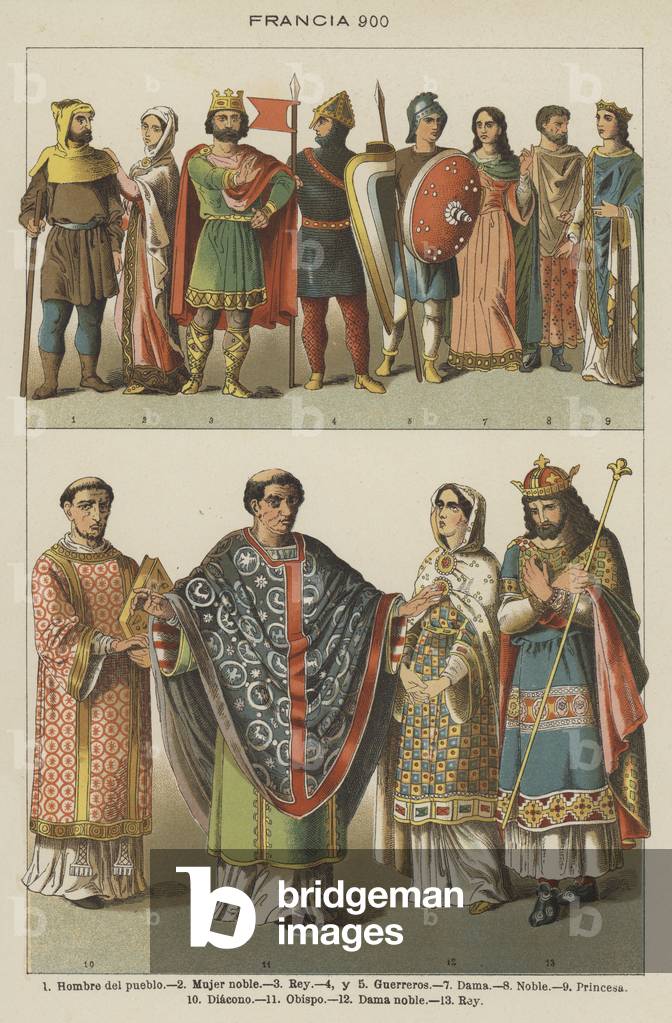 Francia, 900 (colour litho)