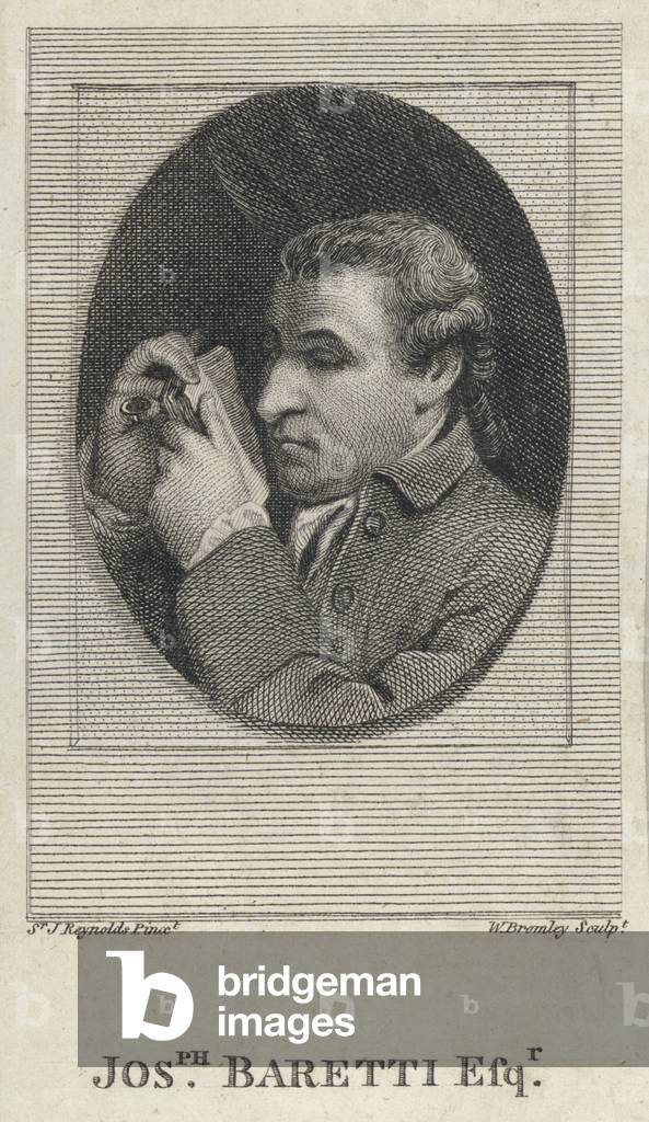 Giuseppe Marc'Antonio Baretti, Italian author and critic (engraving)
