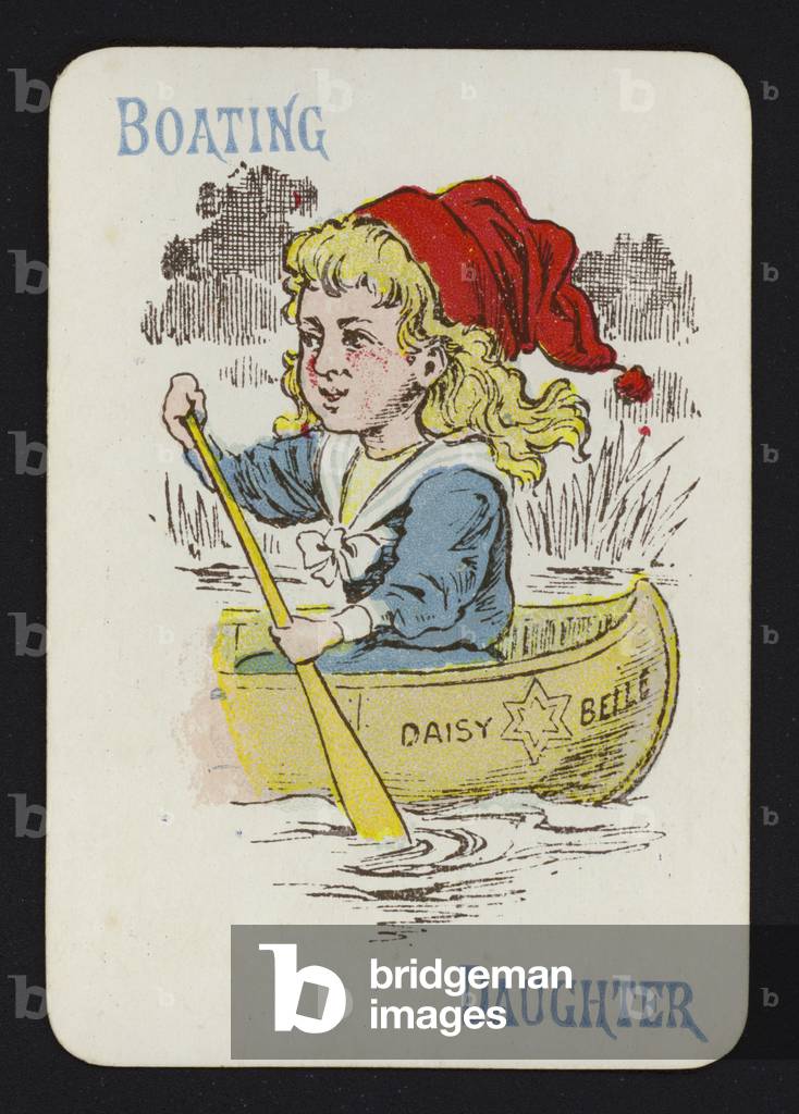 Playing card: Boating, Daughter (colour litho)