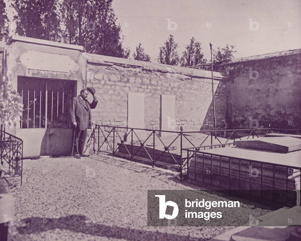 Paris: Lafayette's Tomb, in Picpus Cemetery (b/w photo)