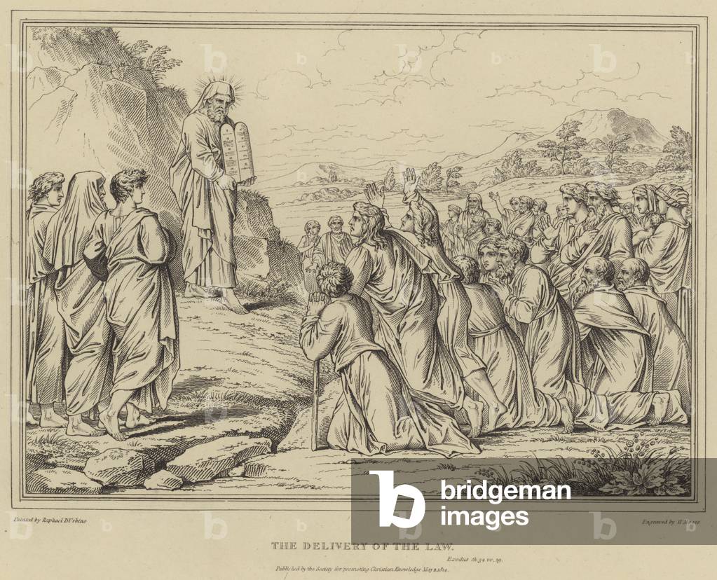 The Delivery of the Law, Exodus (engraving)