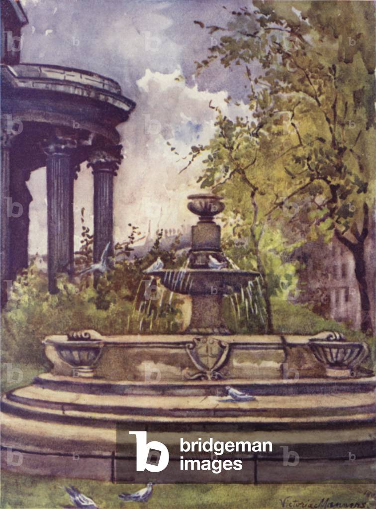 St Paul's Churchyard (colour litho)