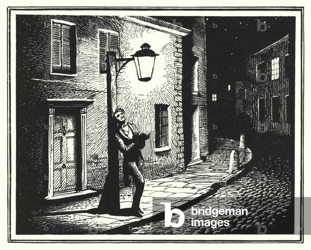 Hans Christian Andersen: The Old Street Lamp (litho)