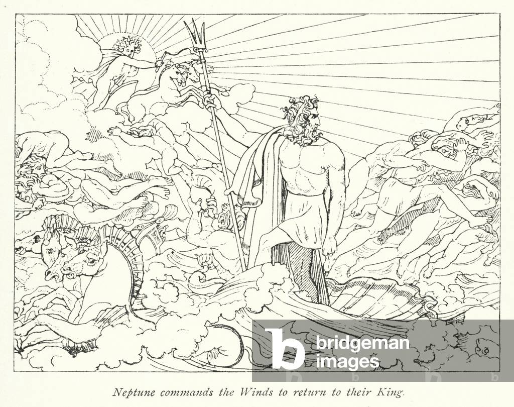 Neptune commands the Winds to return to their King (litho)