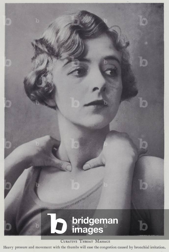 Modern Beauty Culture: Curative throat massage (b/w photo)