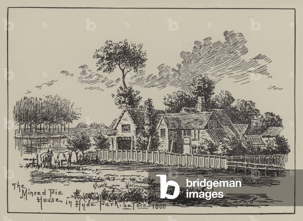 The Minced Pie House in Hyde Park, before 1800 (engraving)