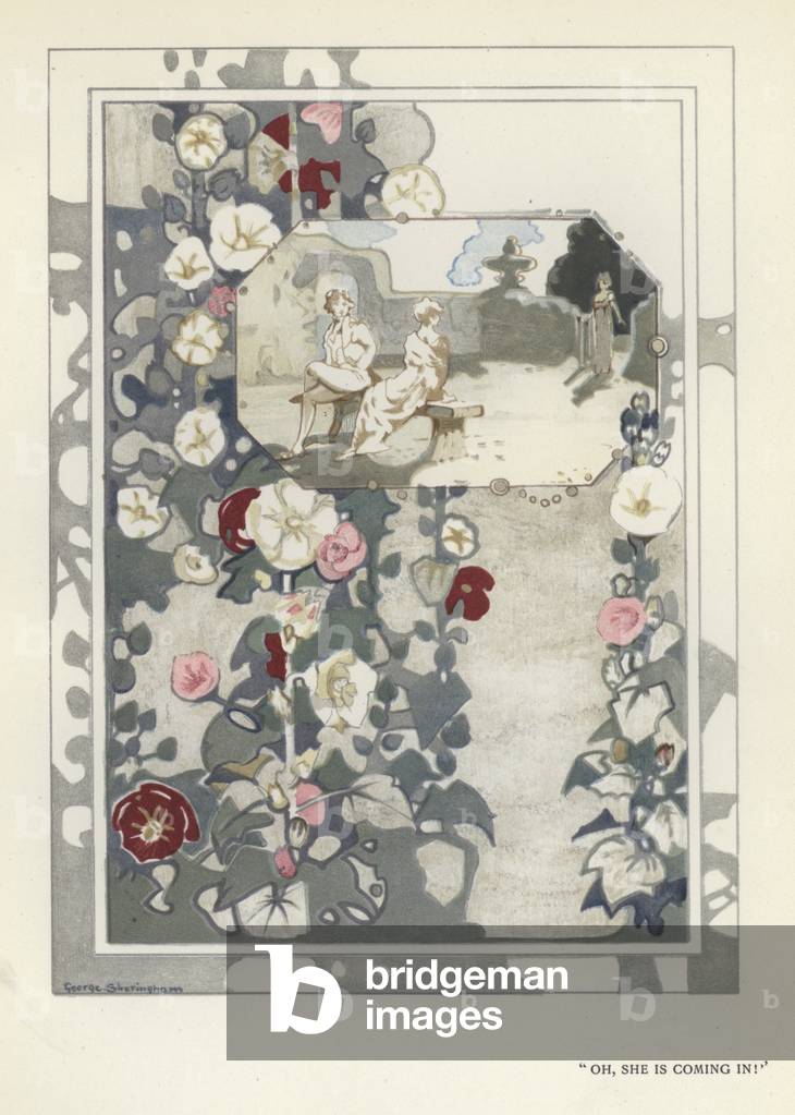 Illustration for The Happy Hypocrite by Max Beerbohm (colour litho)