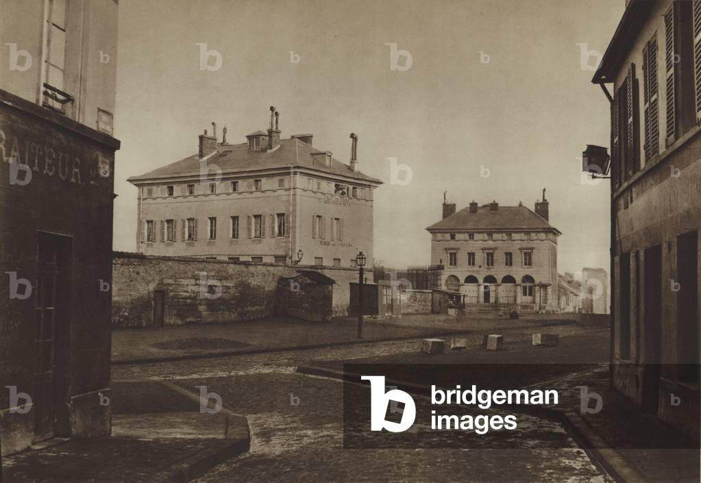 La barriere d'Italie en 1866, avec les Pavillons de Ledoux (b/w photo)