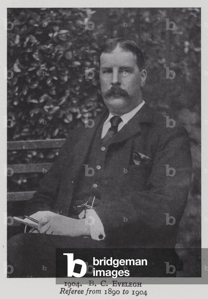 1904, B C Evelegh, Referee from 1890 to 1904 (b/w photo)