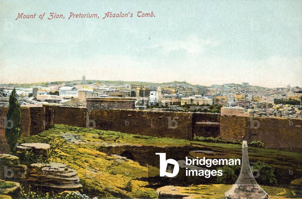 Absalom's Tomb, Praetorium, Mount Zion (colour photo)