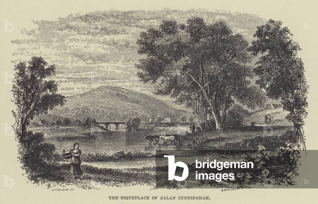 The birthplace of Allan Cunningham (engraving)