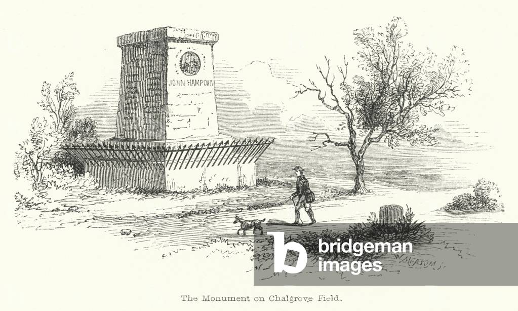 The Monument on Chalgrove Field (engraving)
