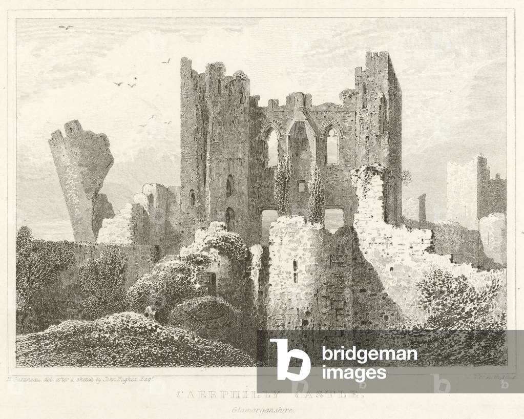 Caerphilly Castle, Glamorganshire (engraving)