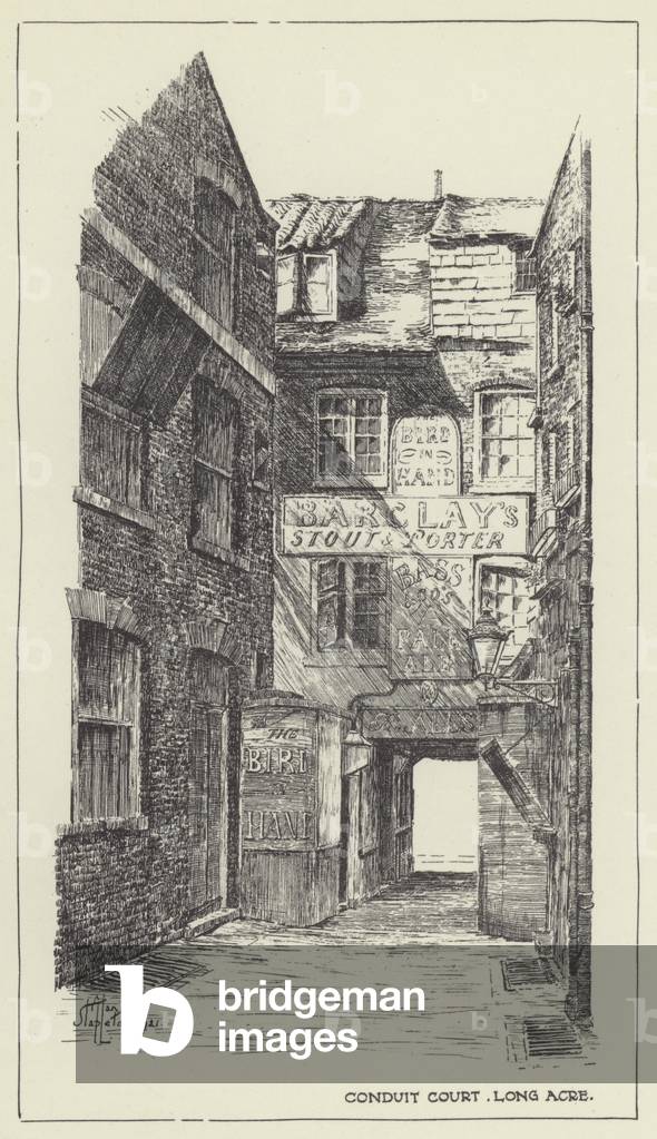 Conduit Court, Long Acre (litho)