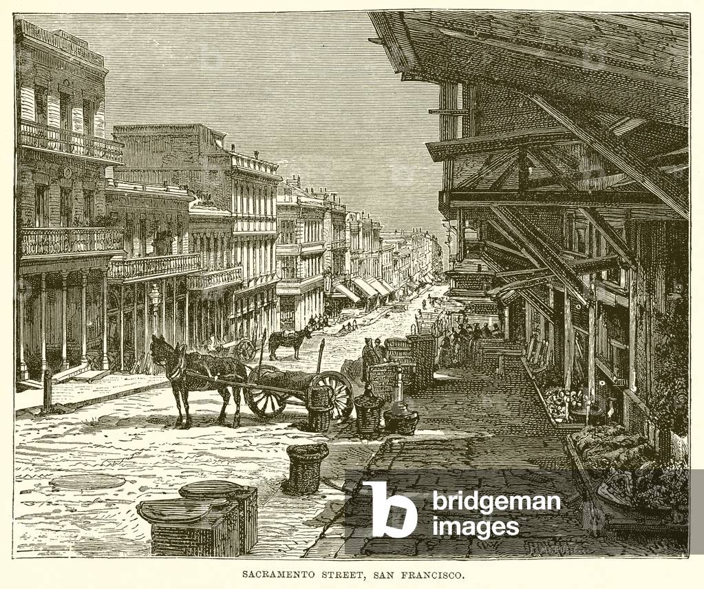 Sacramento Street, San Francisco (engraving)