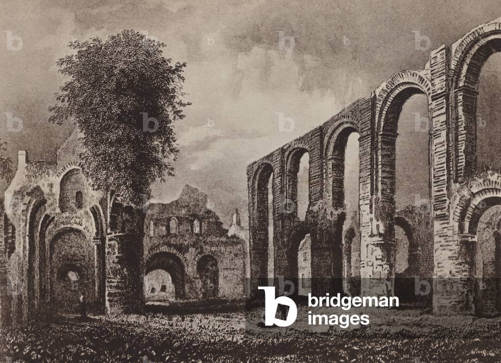 St Botolph's Priory Church Colchester 1831 (litho)