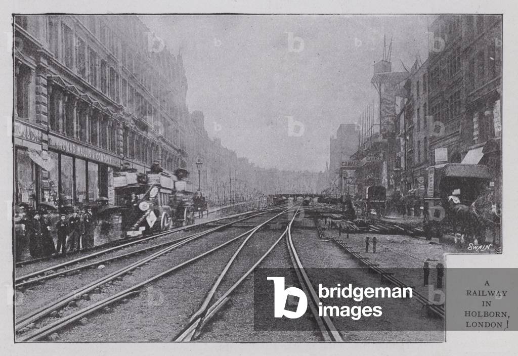 A railway in Holborn, London! (b/w photo)