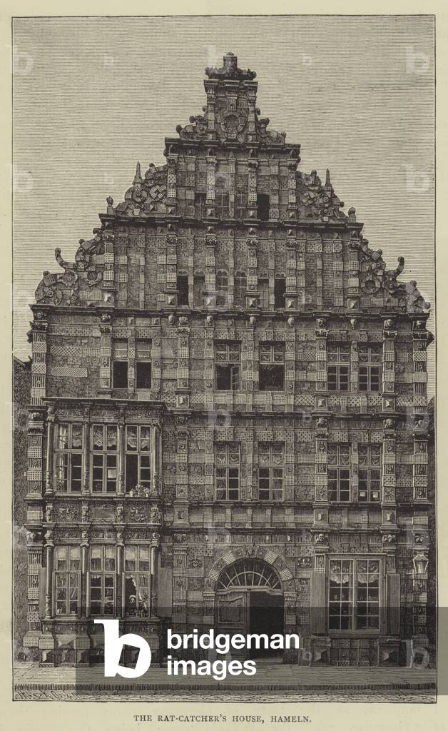 The Rat-Catcher's House, Hameln (engraving)