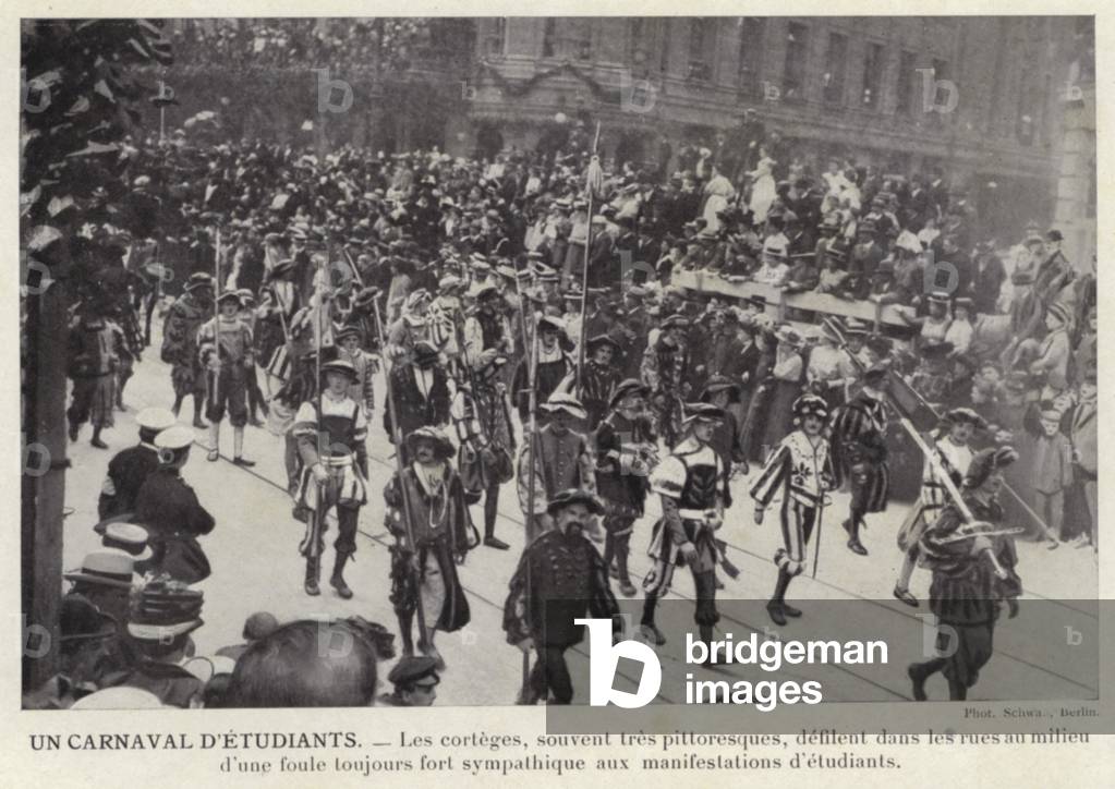 Un Carnaval D'Etudiants (b/w photo)