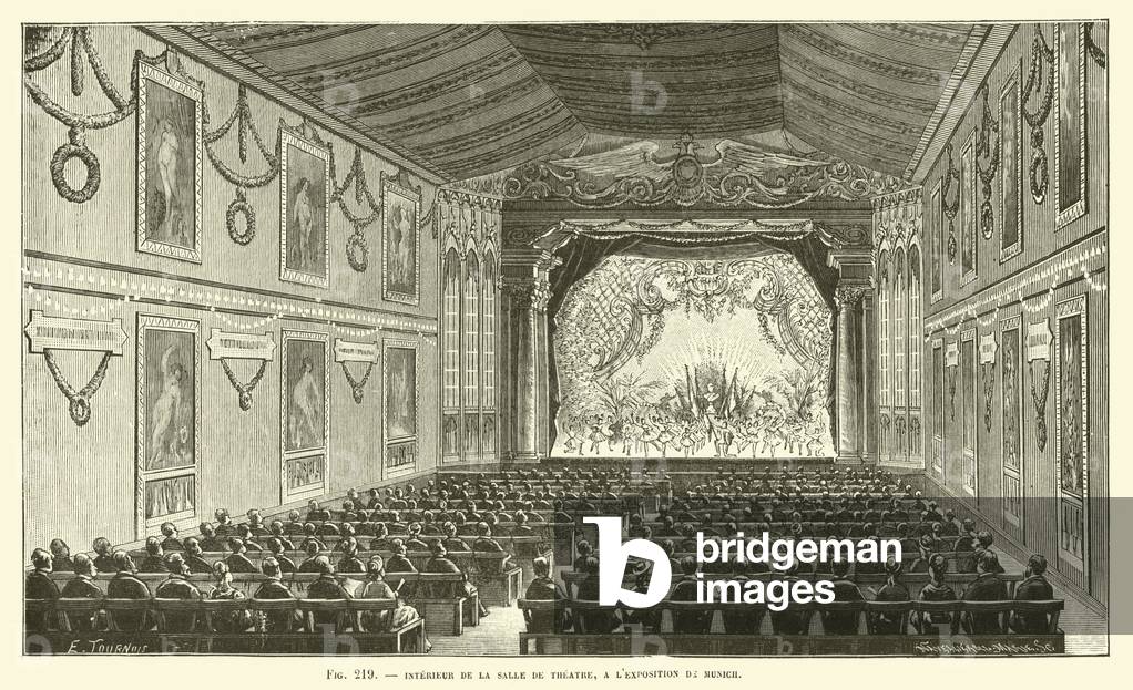 Interieur De La Salle De Theatre, A L'Exposition De Munich (engraving)