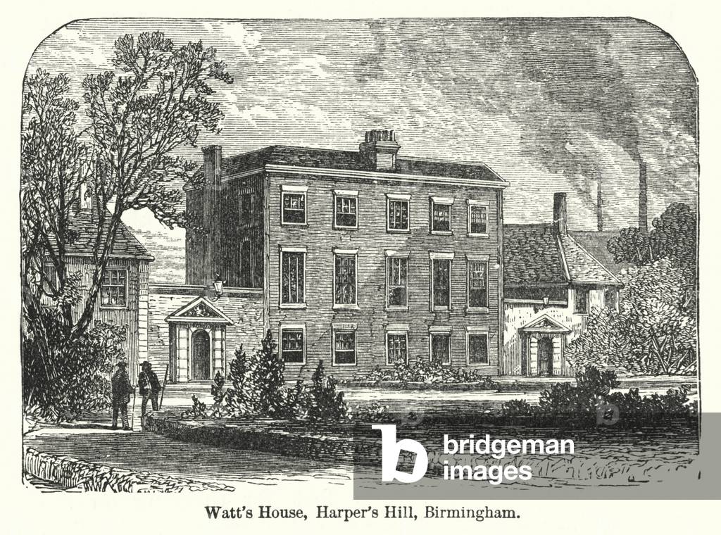 Watt's House, Harper's Hill, Birmingham (engraving)