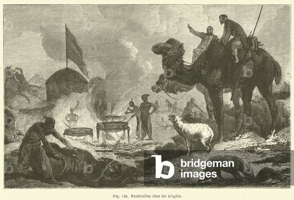 Funerailles chez les Kirghis (engraving)
