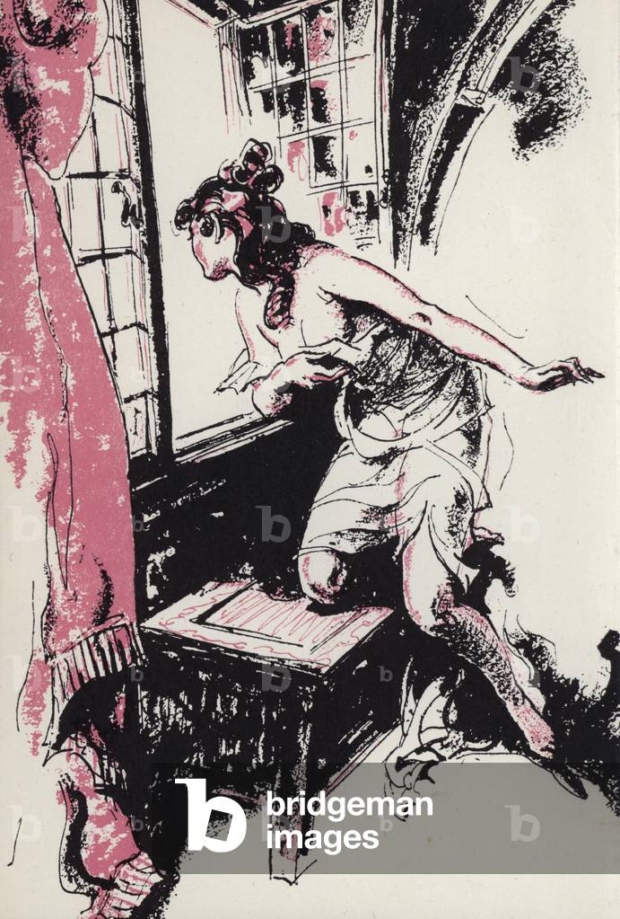 Illustration for Moll Flanders by Daniel Defoe (colour litho)