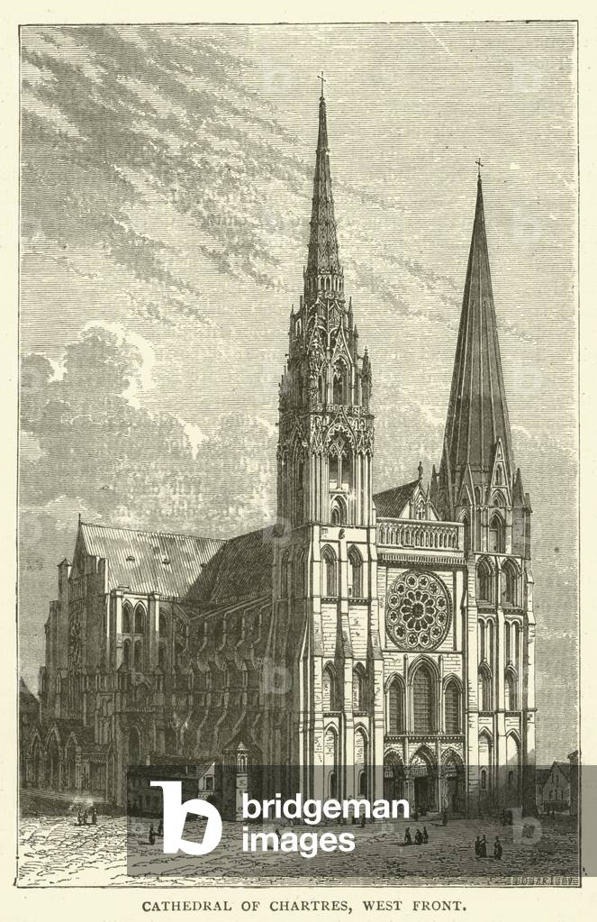 Cathedral of Chartres, West Front (engraving)