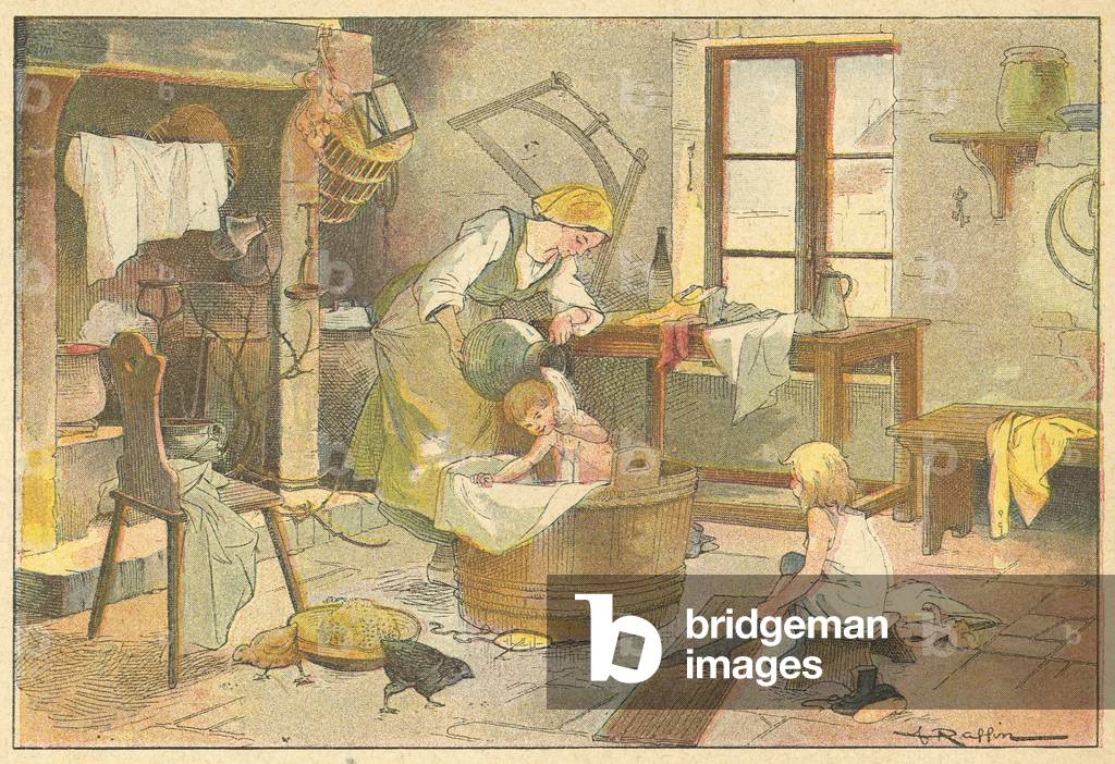 Le bain (colour litho)
