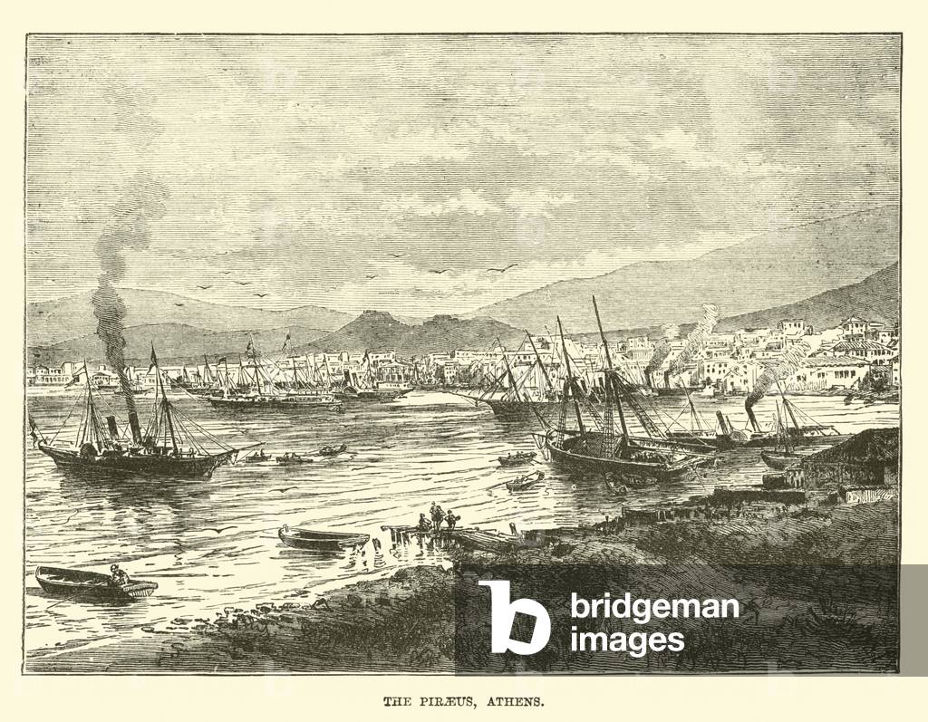 The Piraeus, Athens (engraving)